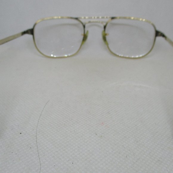 12KGF Eyeglasses 12K Yellow Gold-Filled Aviator Style Eyeglasses Mens Eyeglasses - Picture 5 of 11